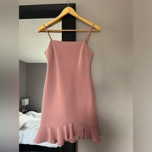 Pink ruffle mini dress from Mendocino